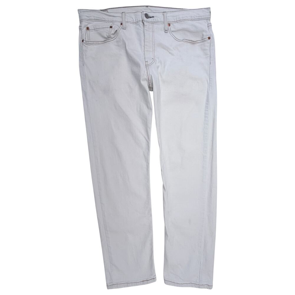 Levis 502 Jeans Mens 36x30 White Denim Straight Leg Pants